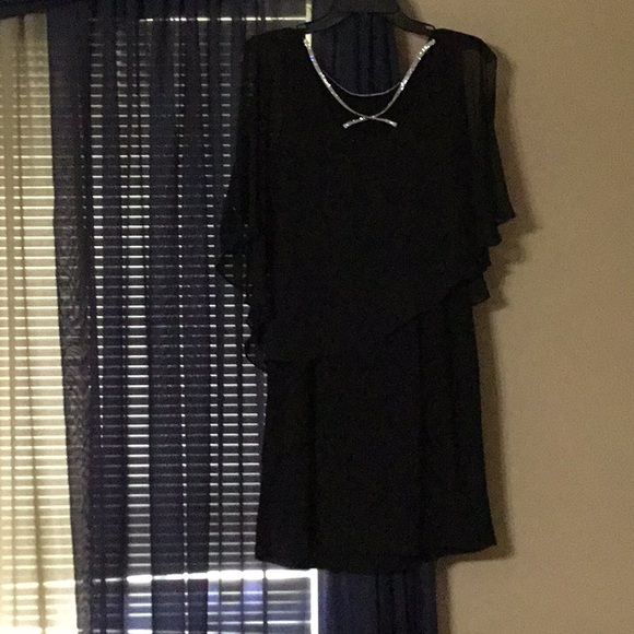 NWT Elegant Holiday or Special Event Black Dress. - Picture 1 of 7